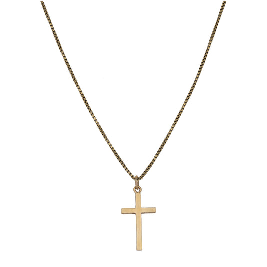 9ct Gold Cross Pendant With Chain