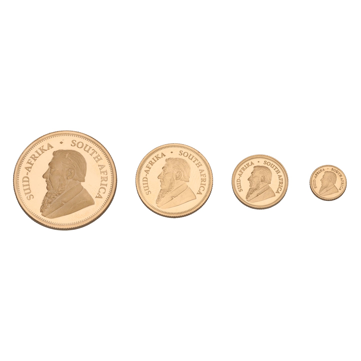 22ct Gold Four Krugerrand Coin Set 2024