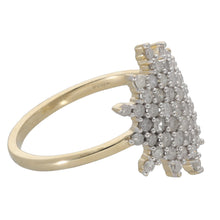 Load image into Gallery viewer, 9ct Gold 0.64ct Diamond Cluster Ring Size L
