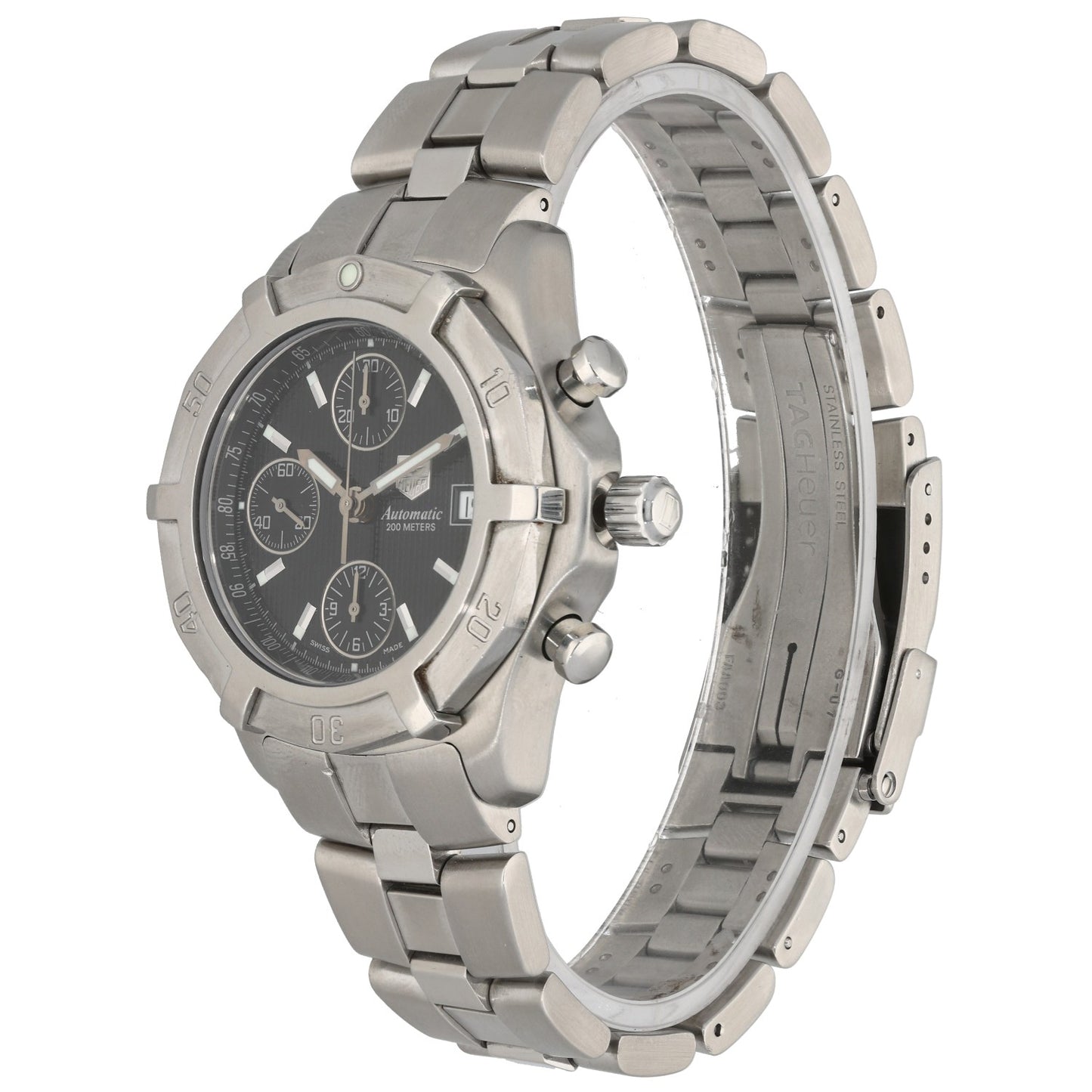 Tag Heuer 2000 Exclusive CN2111, black dial with subdials in a stainless steel case