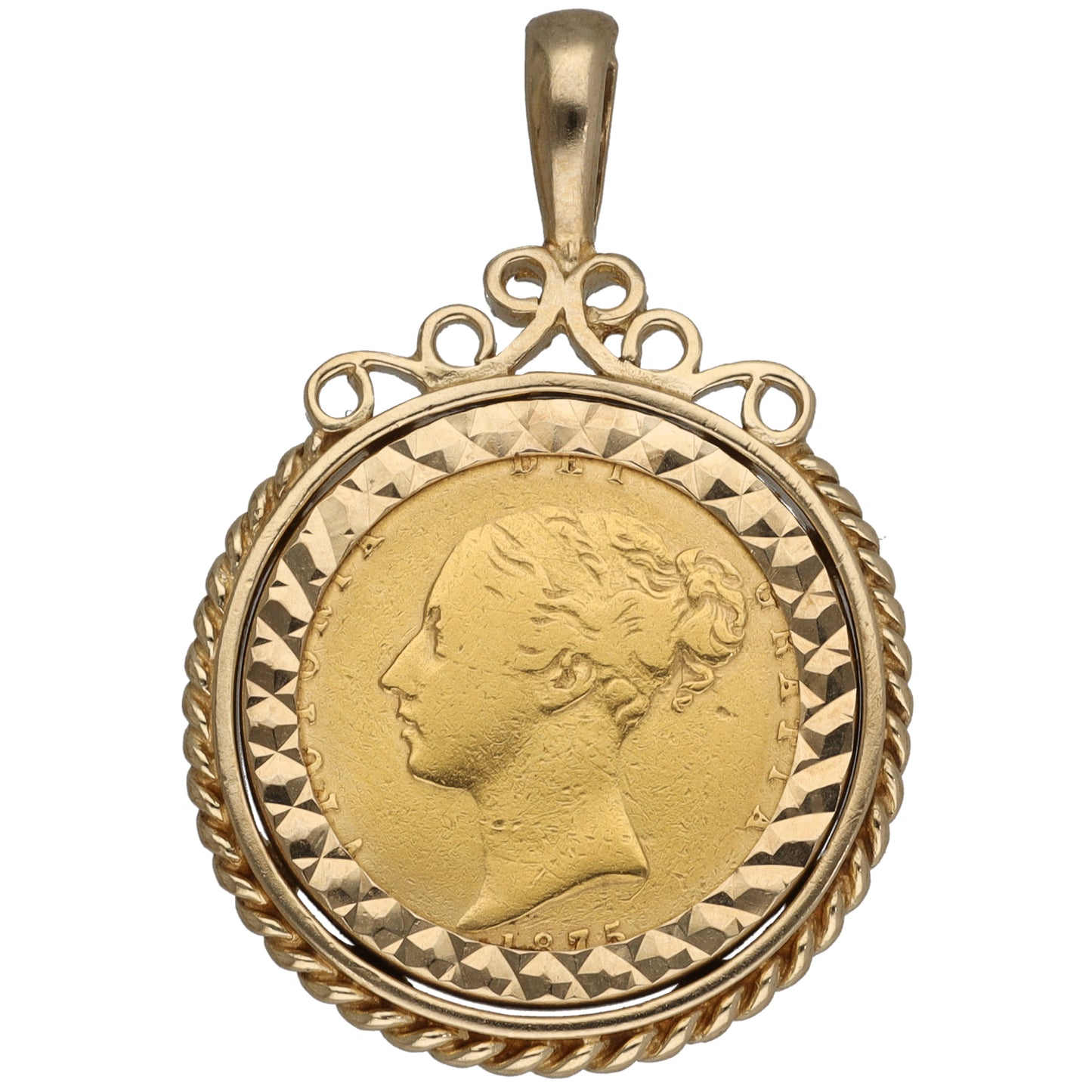 9ct Gold Half Sovereign Coin Pendant