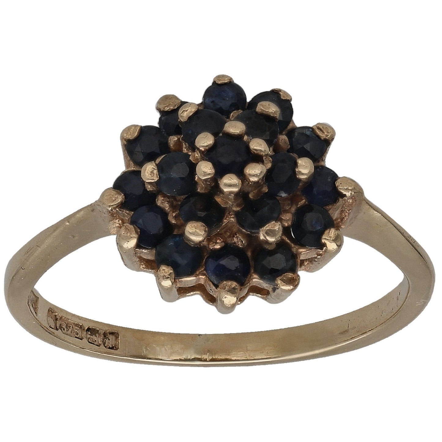 9ct Gold Sapphire Dress/Cocktail Ring Size M