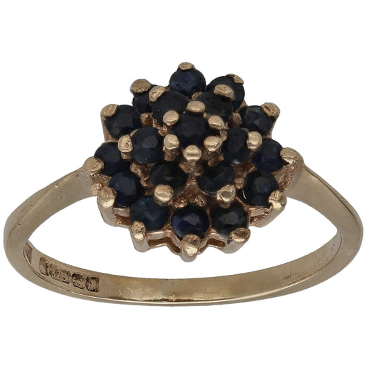 9ct Gold Sapphire Dress/Cocktail Ring Size M
