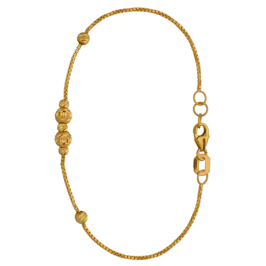 New 22ct Gold Mixed Beads Bracelet