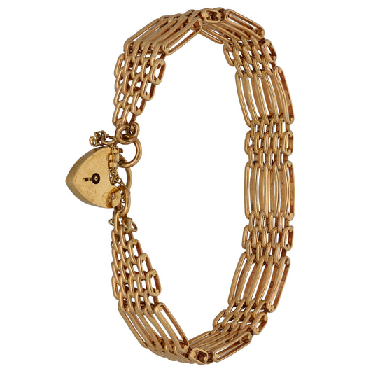 9ct Gold Gate Bracelet