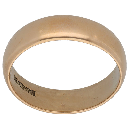 9ct Gold Plain Wedding Ring Size T