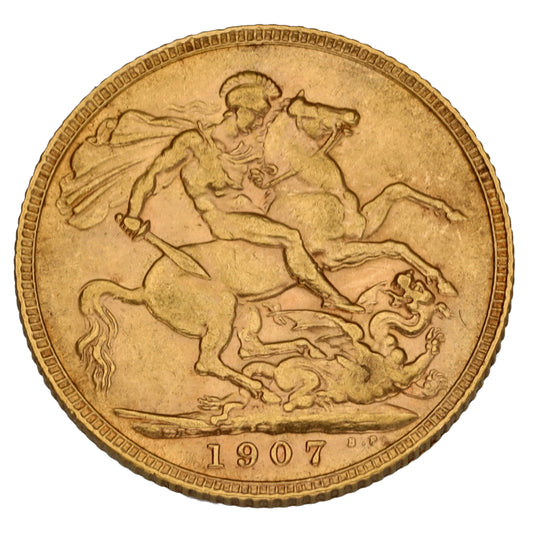 22ct Gold King Edward VII Full Sovereign Coin 1907