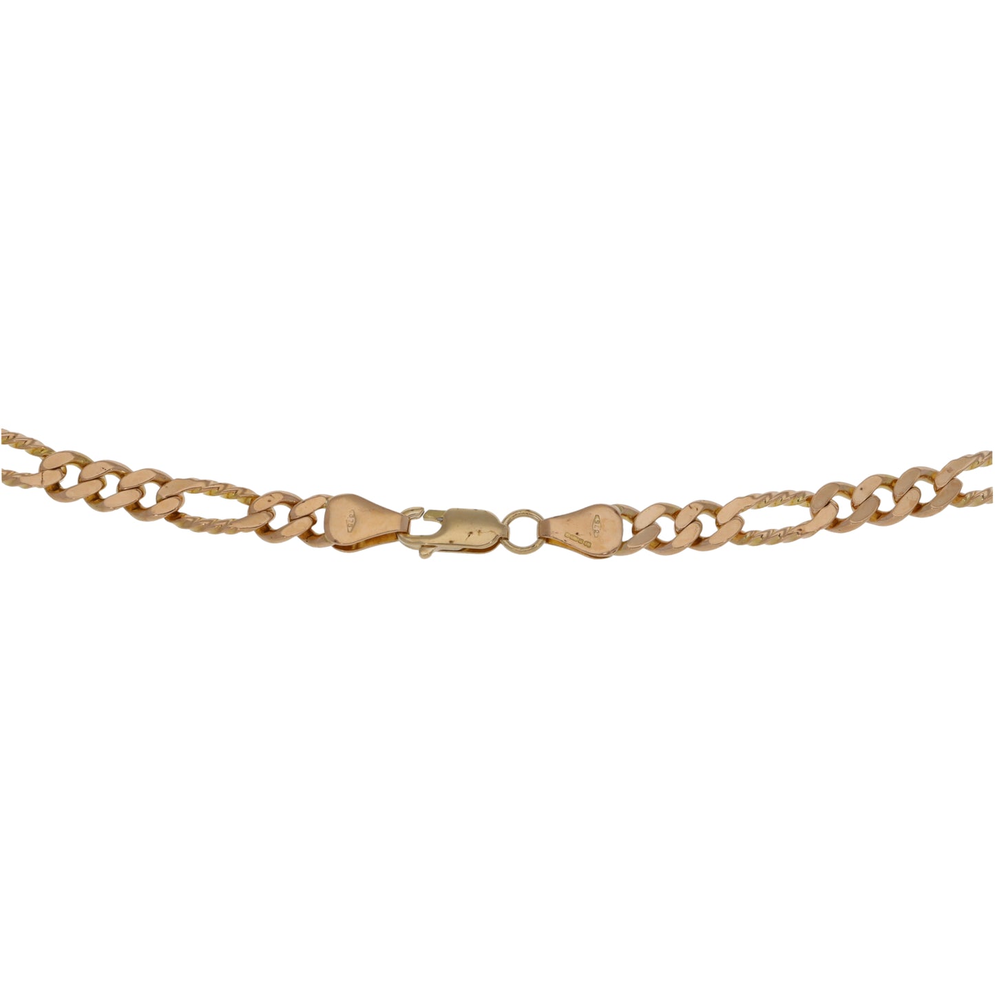 9ct Rose Gold Figaro Chain 20"