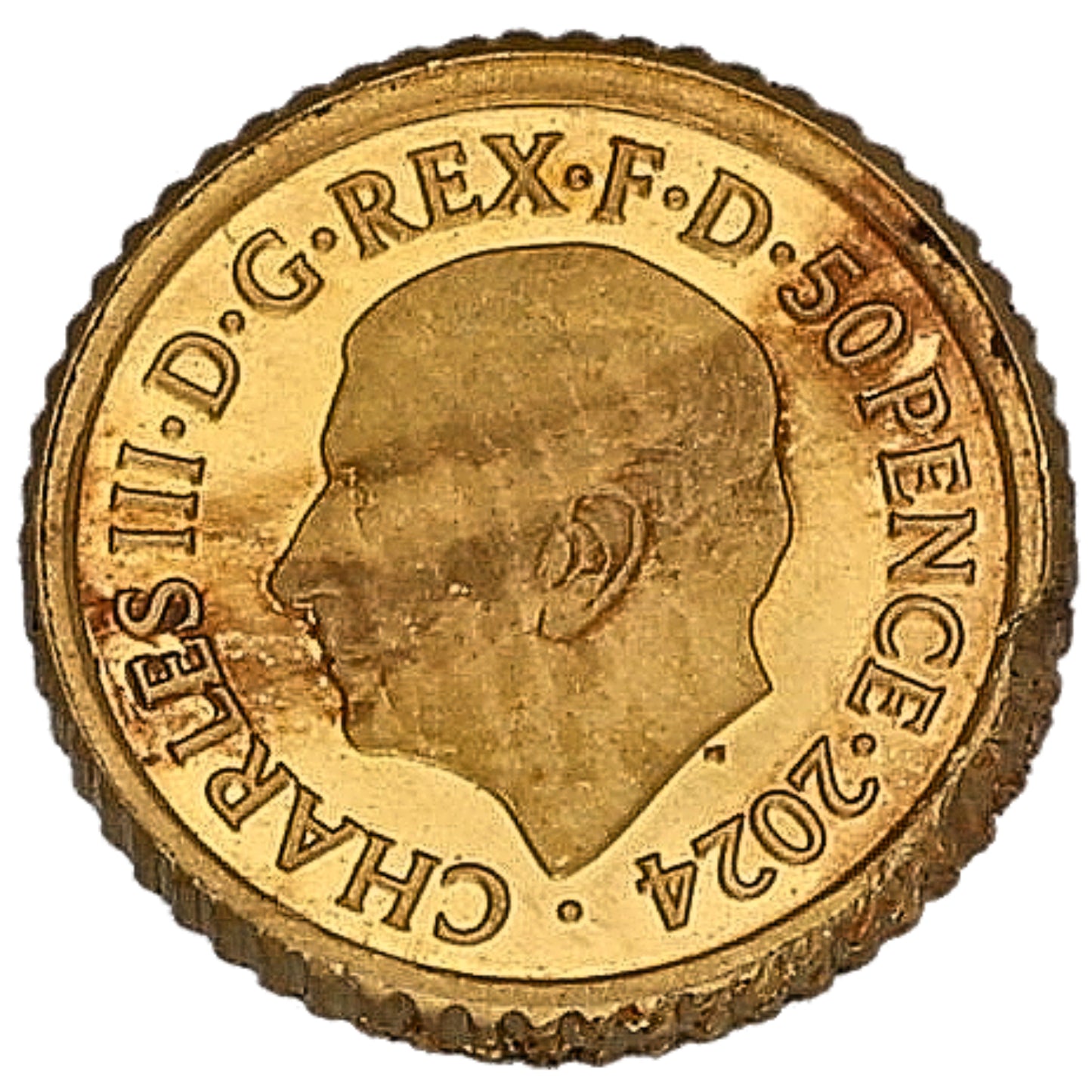 22ct Gold Harry Potter The Winged Keys 50 Pence Coin 2024