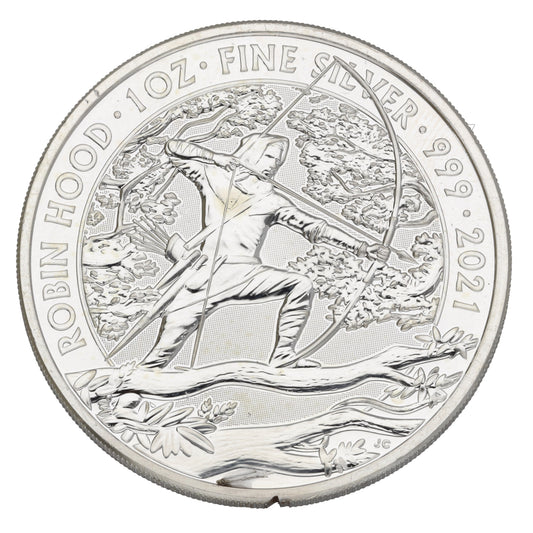 Fine Silver Robin Hood 1 OZ Coin 2021