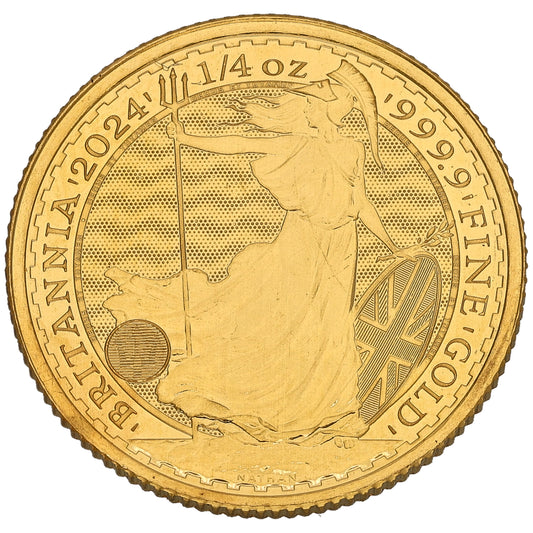 24ct Gold King Charles III 1/4 OZ Britannia Coin 2024