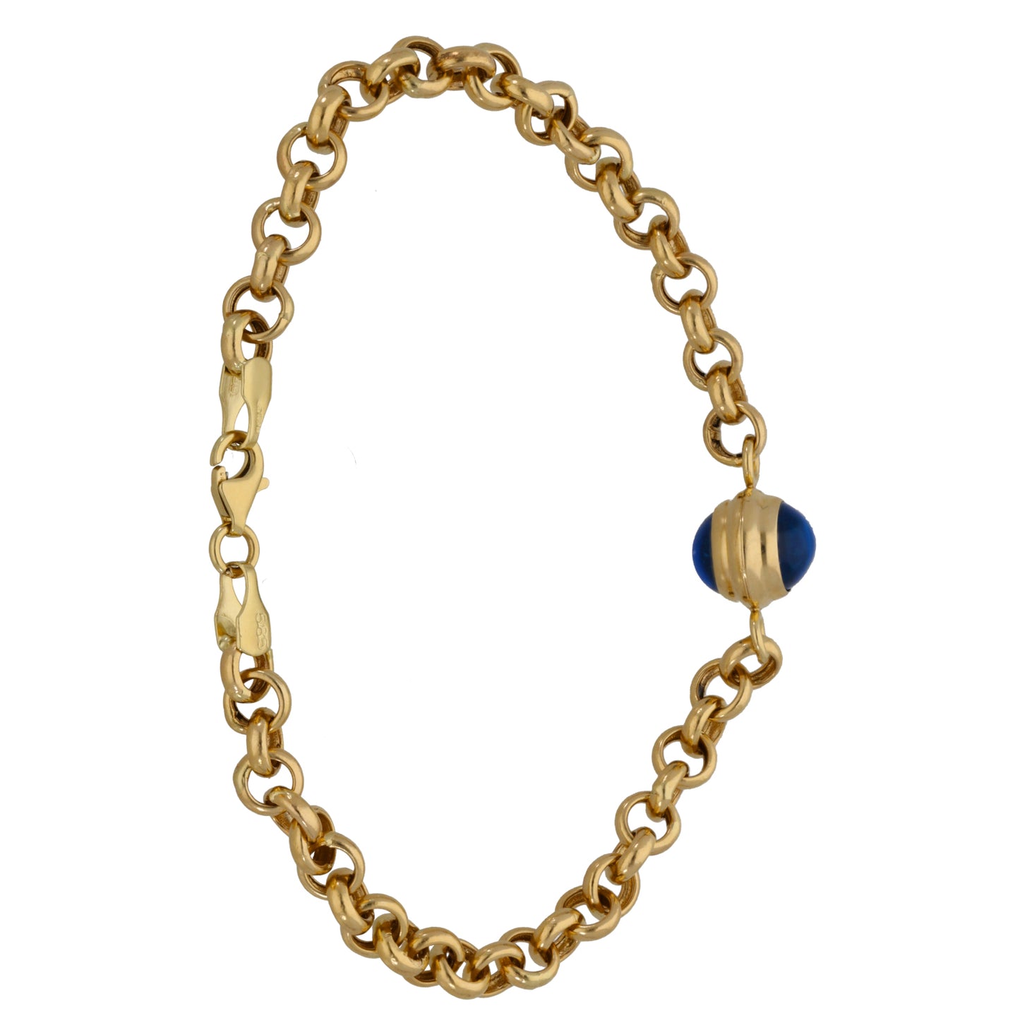 14ct Gold Imitation Gem Belcher Bracelet