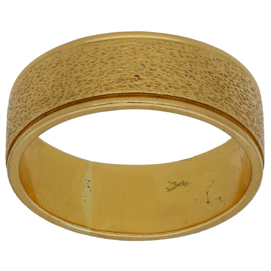 18ct Gold Patterned Wedding Ring Size Z+1