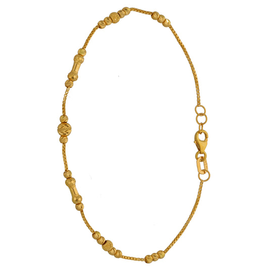 New 22ct Gold Mixed Beaded Bracelet