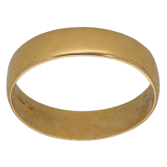 22ct Gold Plain Wedding Ring Size U