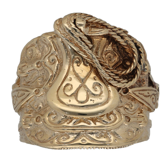 9ct Gold Saddle Ring Size X