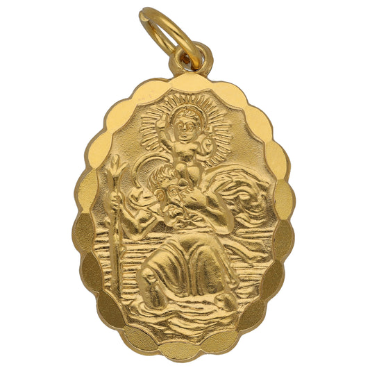 9ct Gold St Christopher Pendant