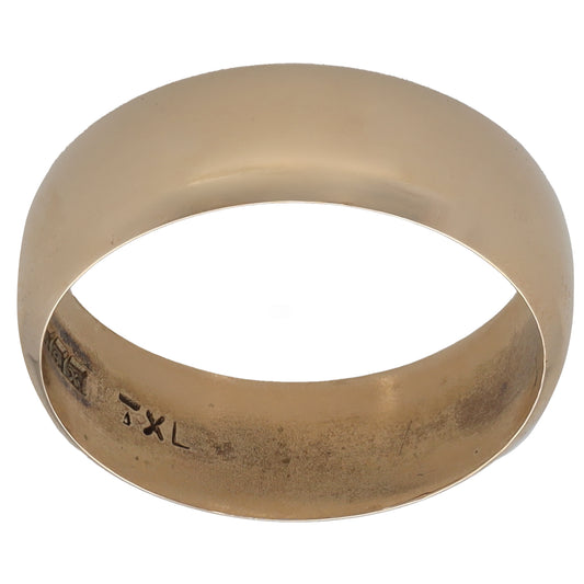 9ct Gold Plain Wedding Ring Size P