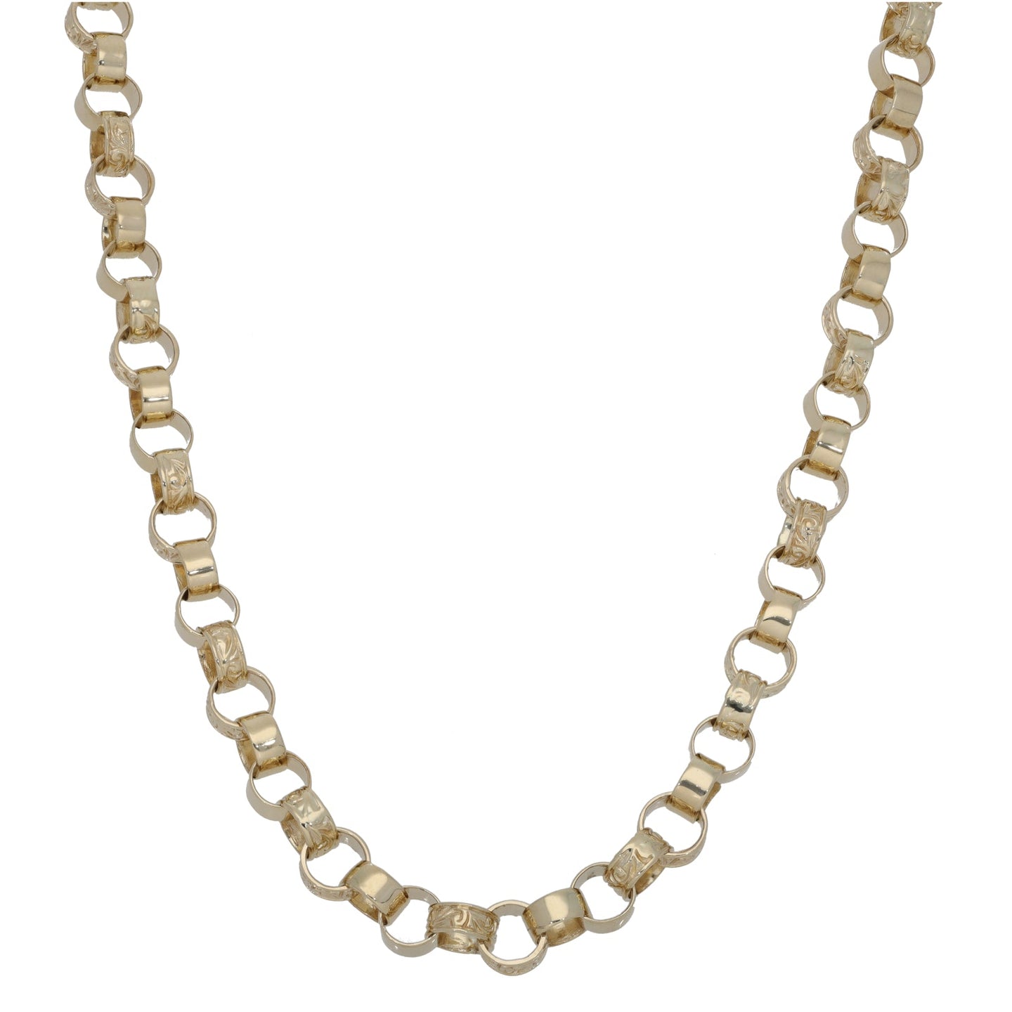 9ct Gold Patterned Belcher Chain