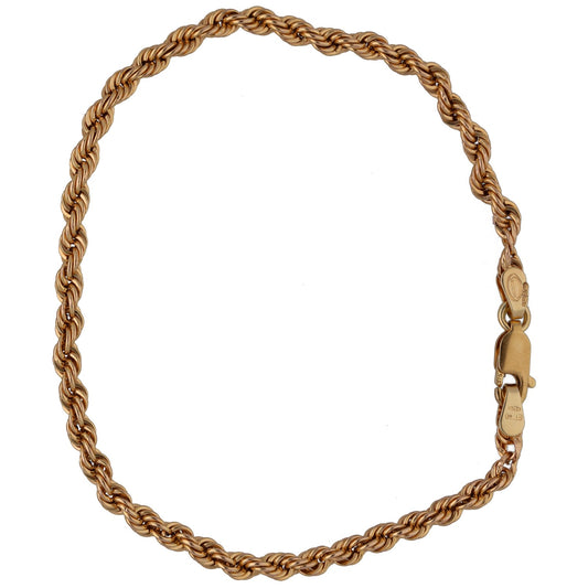 9ct Gold Rope Bracelet
