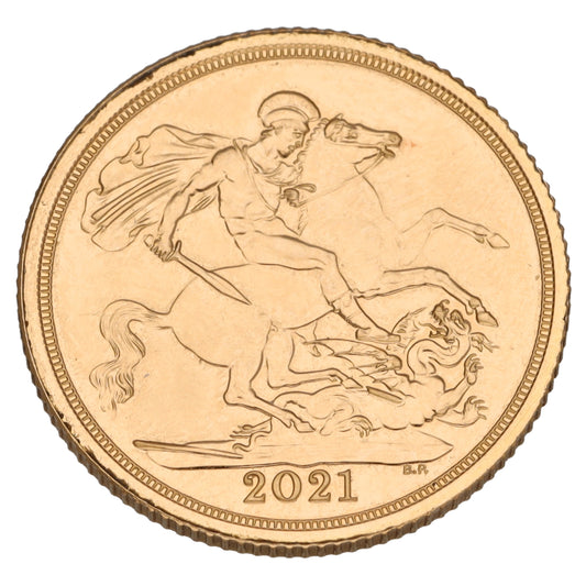 22ct Gold Queen Elizabeth II Full Sovereign Coin 2021
