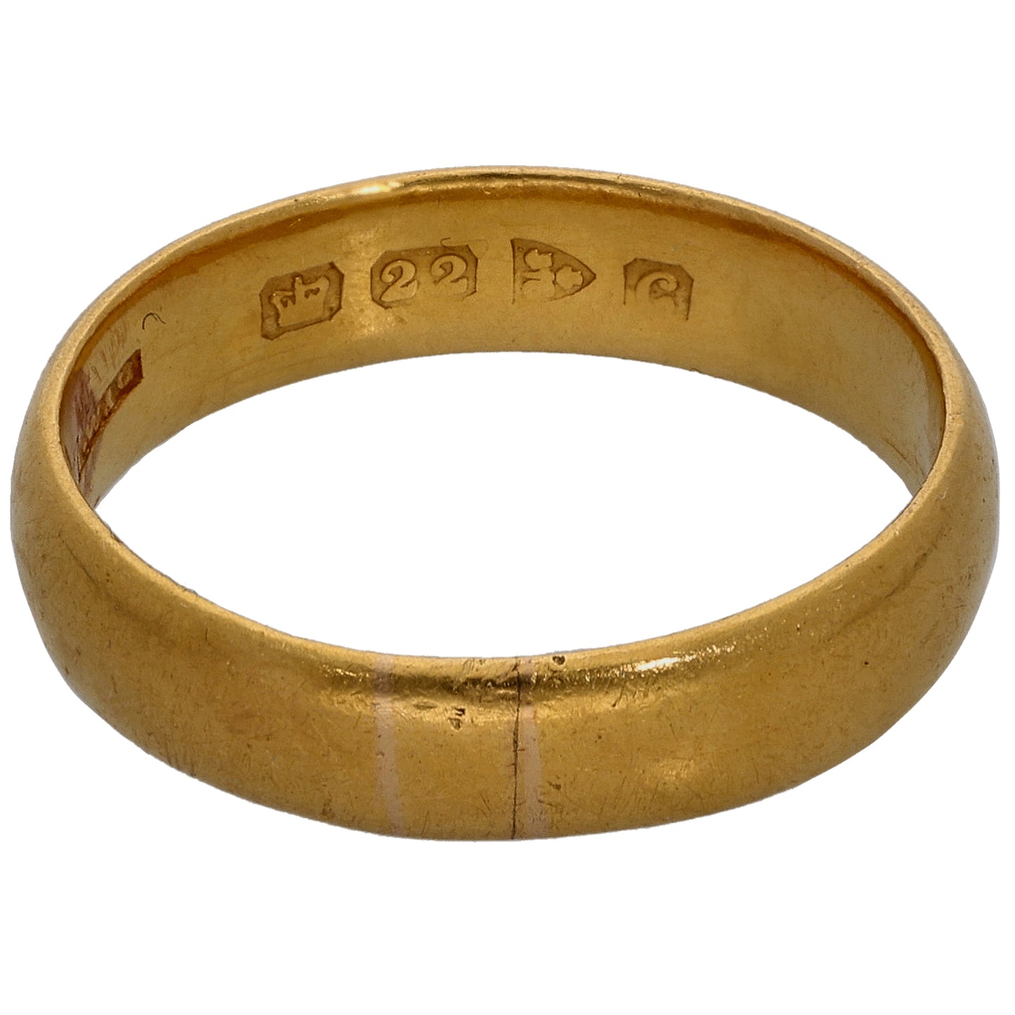 22ct Gold Plain Wedding Ring Size O