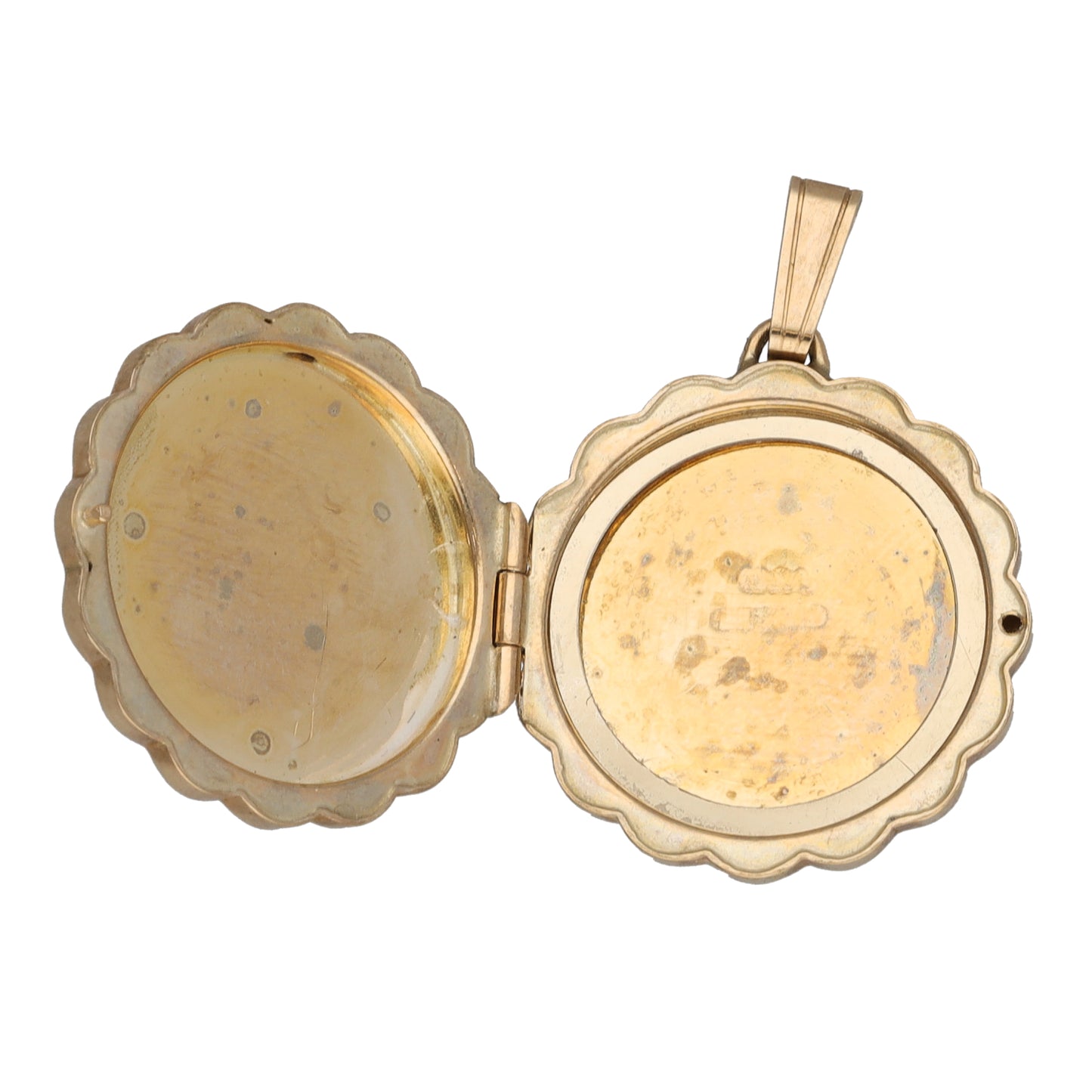 9ct Gold Patterned Locket Pendant