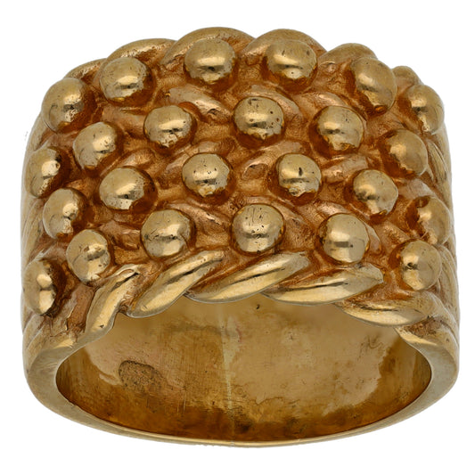 9ct Gold Keeper Ring Size X