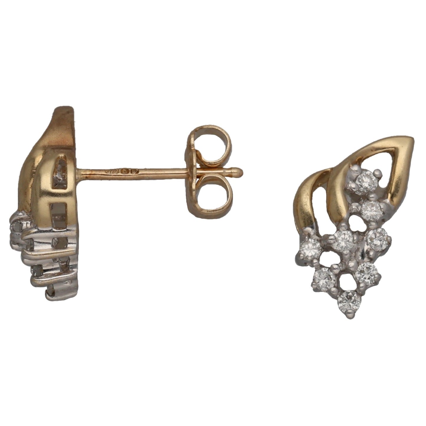 9ct Gold 0.24ct Diamond Dress/Cocktail Earrings