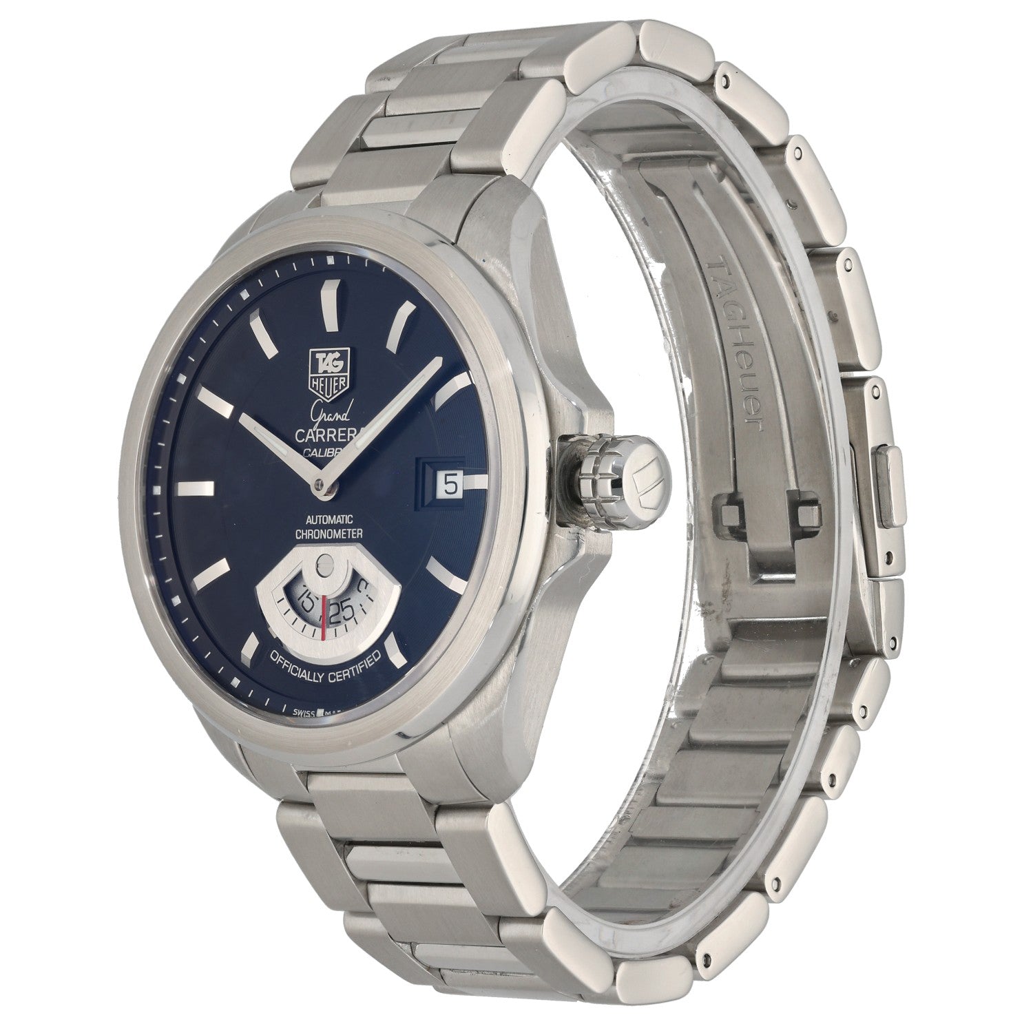 Tag Heuer Grand Carrera WAV511A, black dial, 40mm stainless steel case