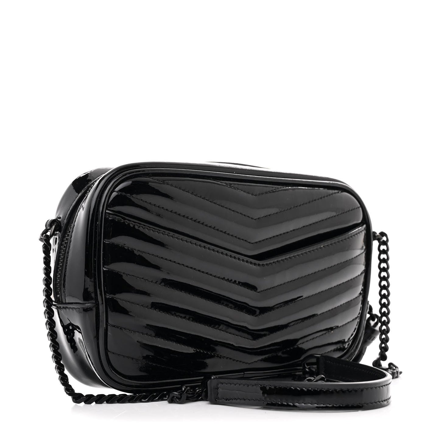 Yves Saint Laurent Lou Camera Calfskin Leather Bag - Black