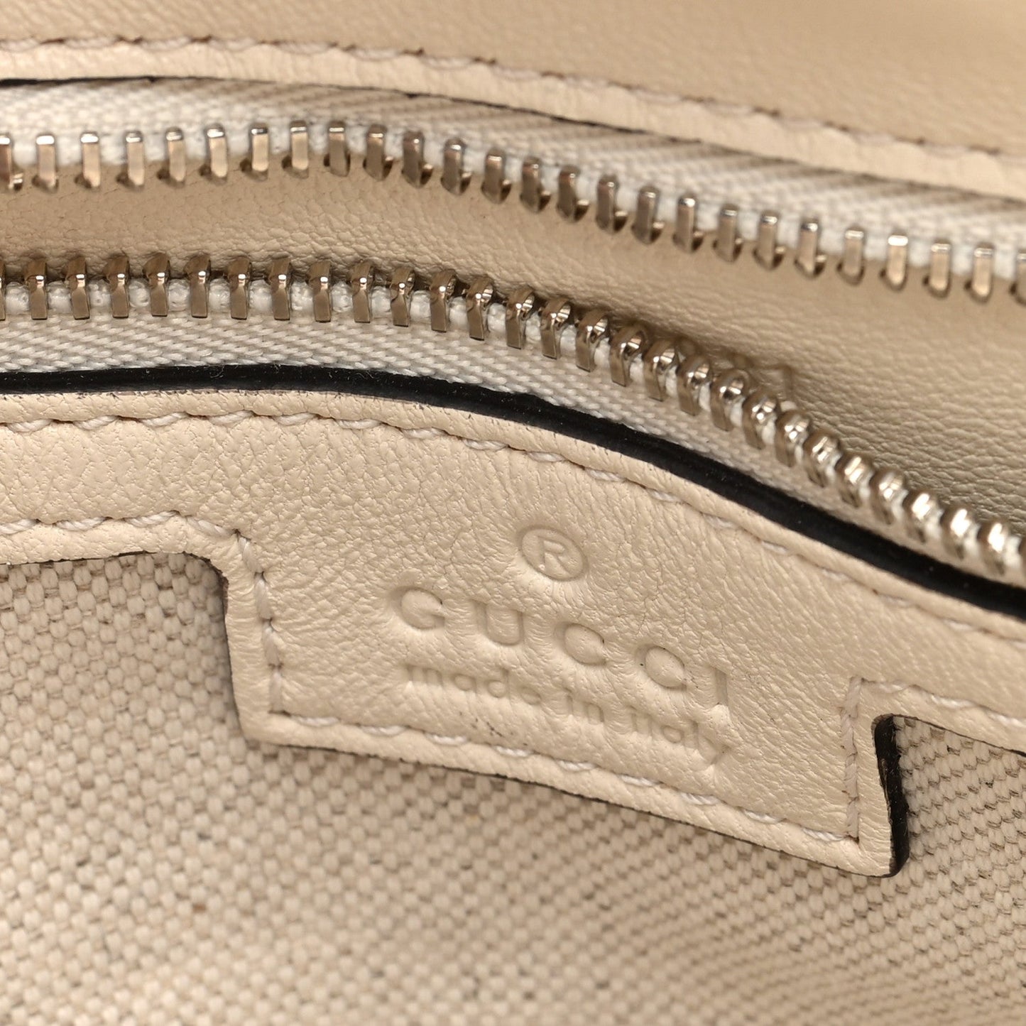 Gucci Blondie Tote Sakai Be Green Calfskin Leather Bag - Mystic White