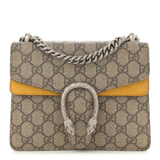 Gucci Mini Dionysus GG Supreme Coated Canvas Bag - Beige & Yellow