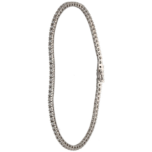 9ct White Gold 0.80ct Diamond Fancy Bracelet