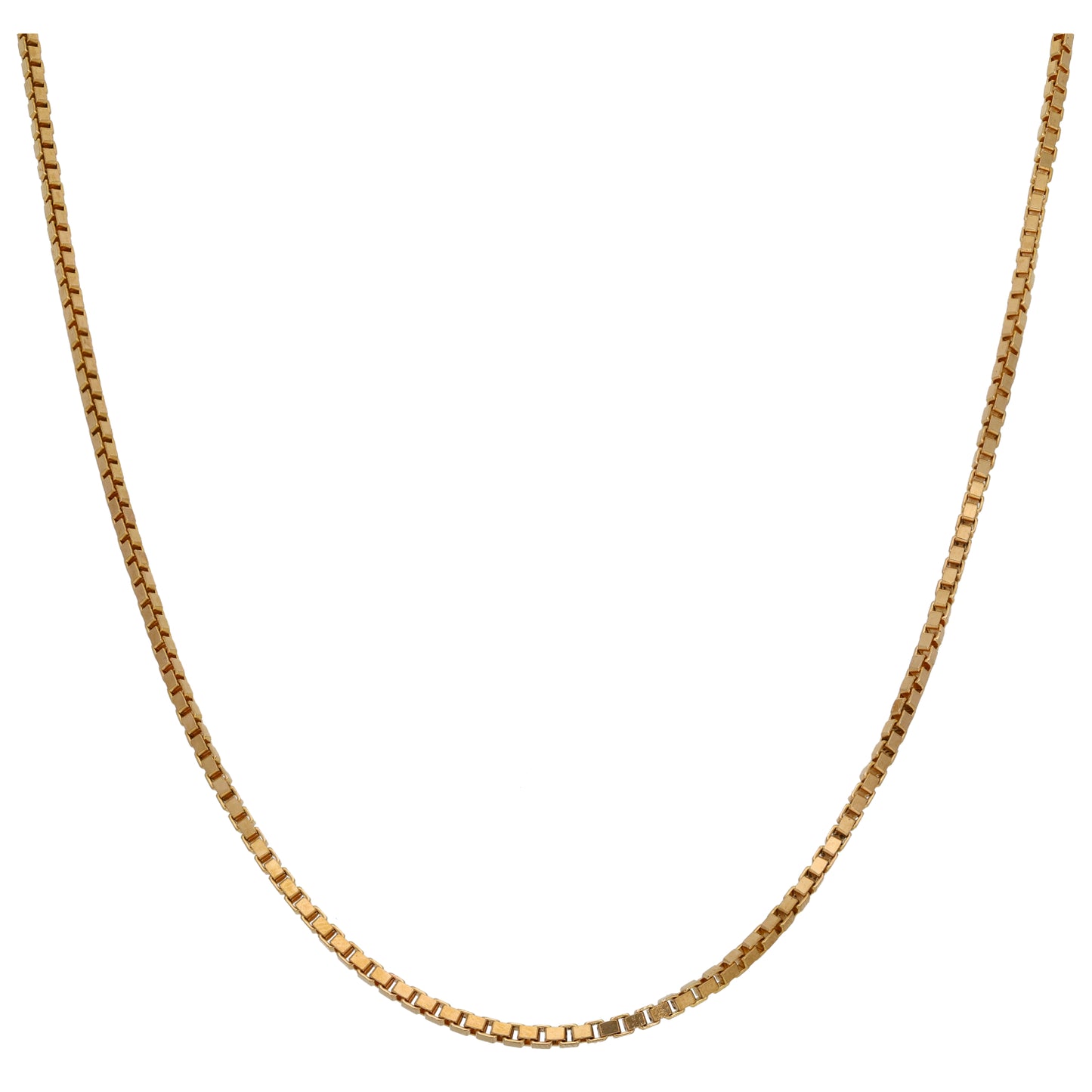 9ct Gold Box Chain 18"