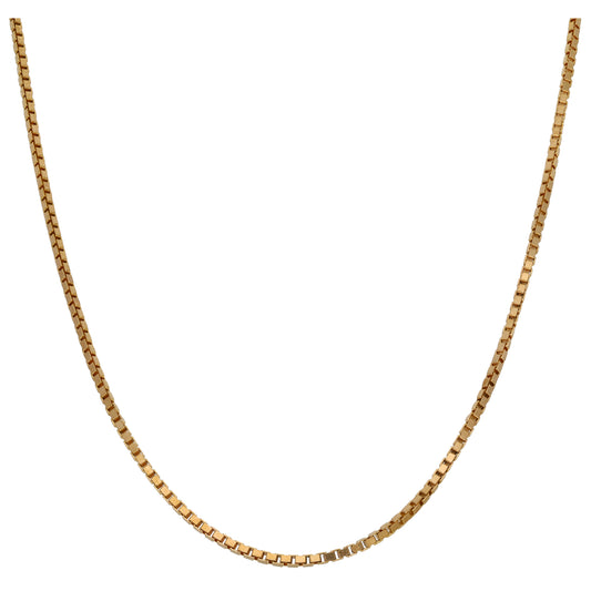9ct Gold Box Chain 18"
