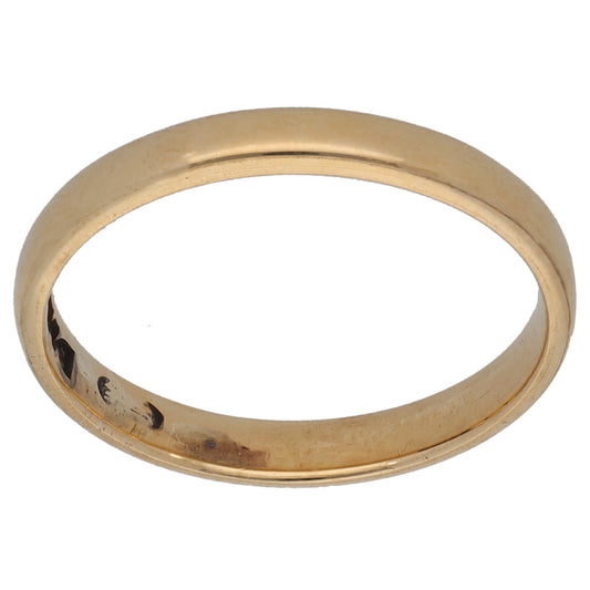 9ct Gold Plain Wedding Ring Size M