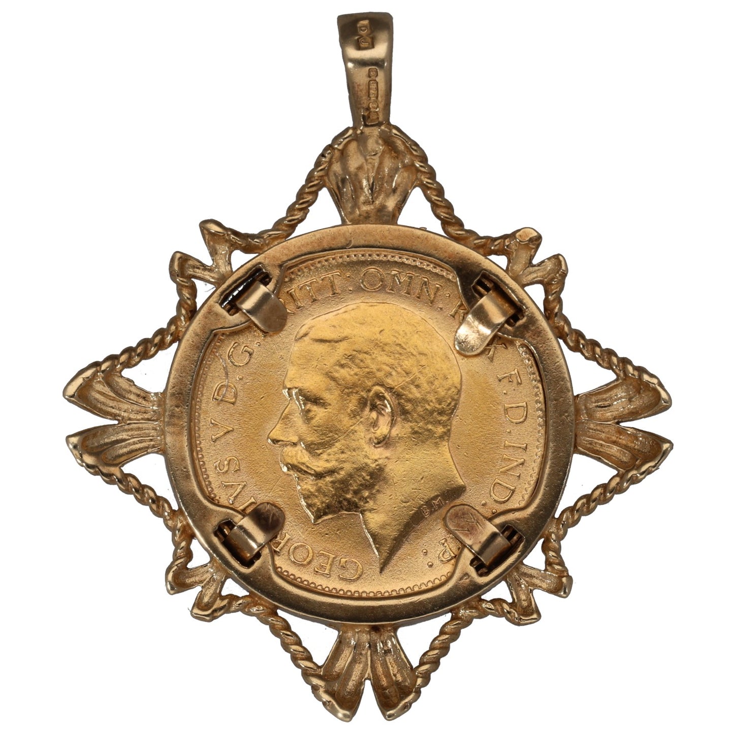 9ct Gold Half Sovereign Coin Pendant