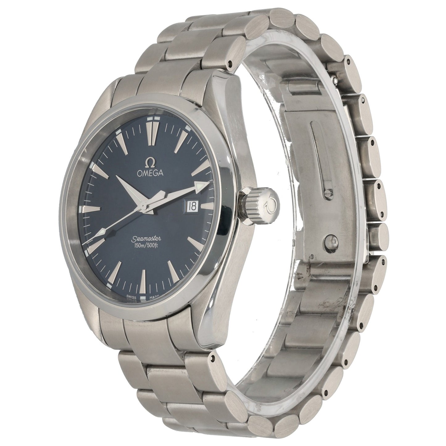 Omega Seamaster Aqua Terra 2517.80.00, Blue Dial, Stainless Steel, Front Angle Image