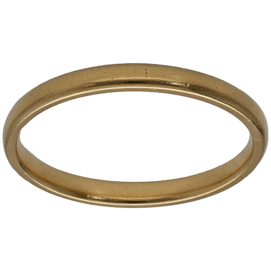 22ct Gold Plain Wedding Ring Size O