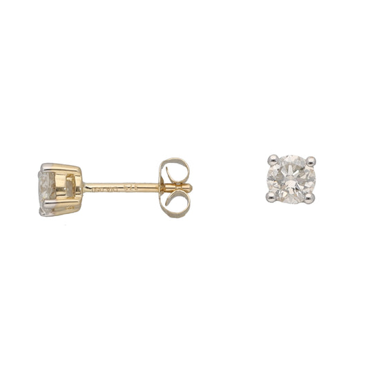 New 9ct Gold 0.50ct Diamond Stud Earrings