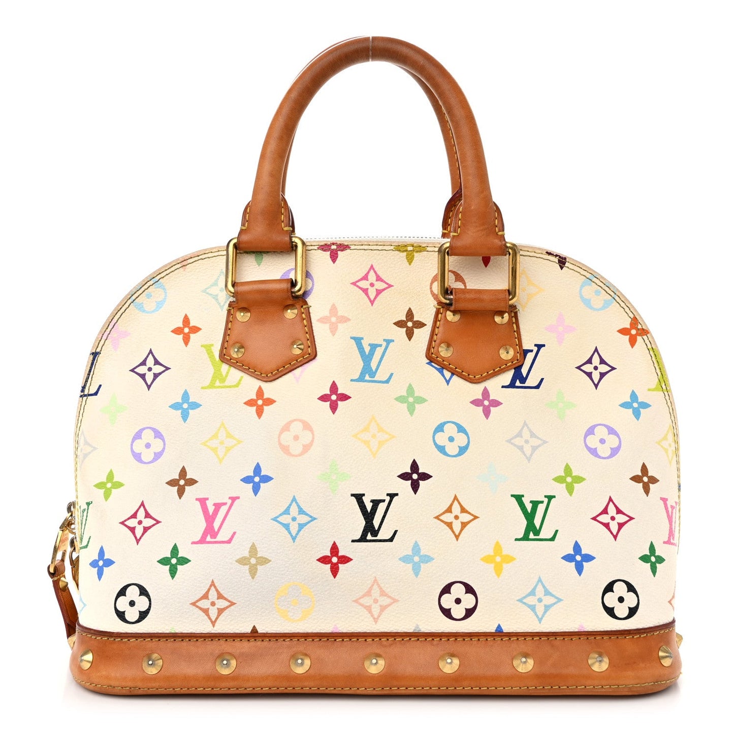 Louis Vuitton Alma PM Monogram Multicolor Coated Canvas Bag - White