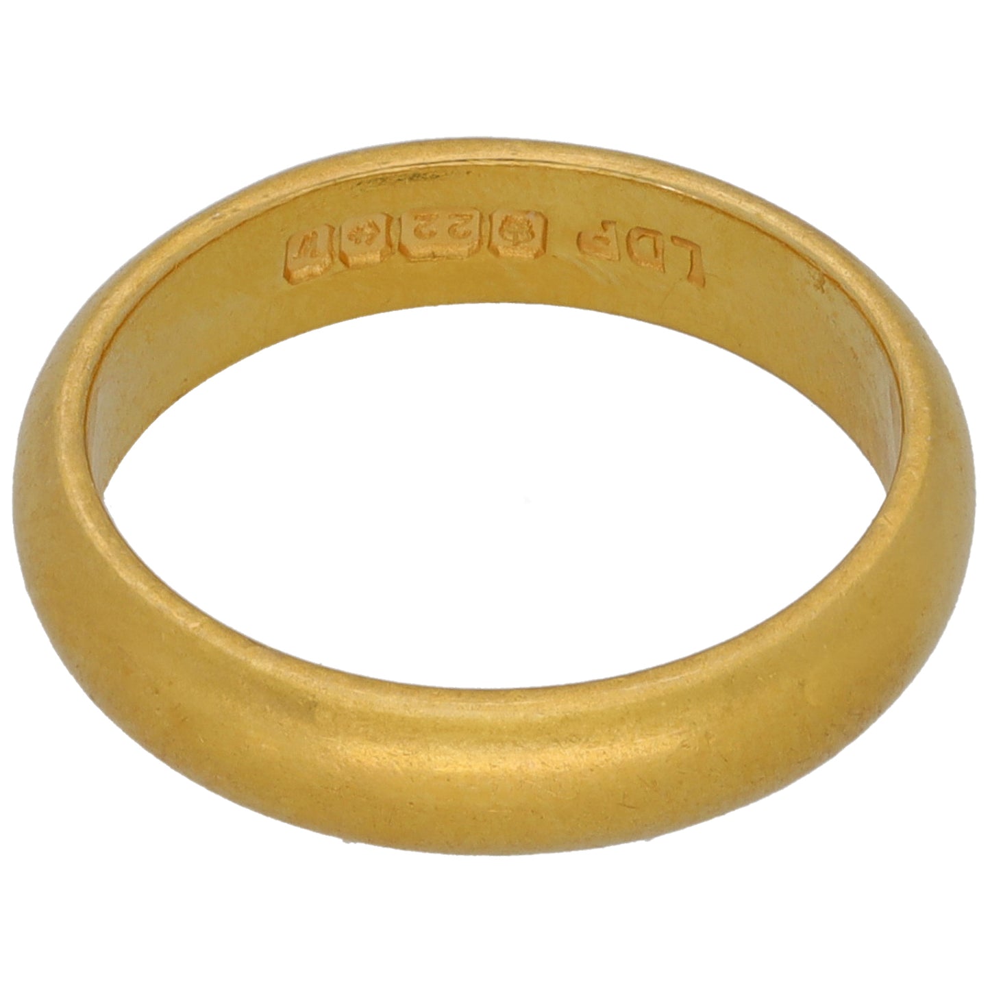 22ct Gold Plain Wedding Ring Size K