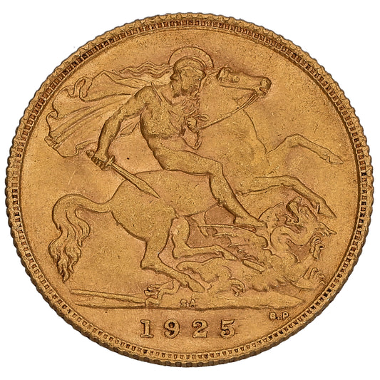 22ct Gold King George V Half Sovereign Coin 1925