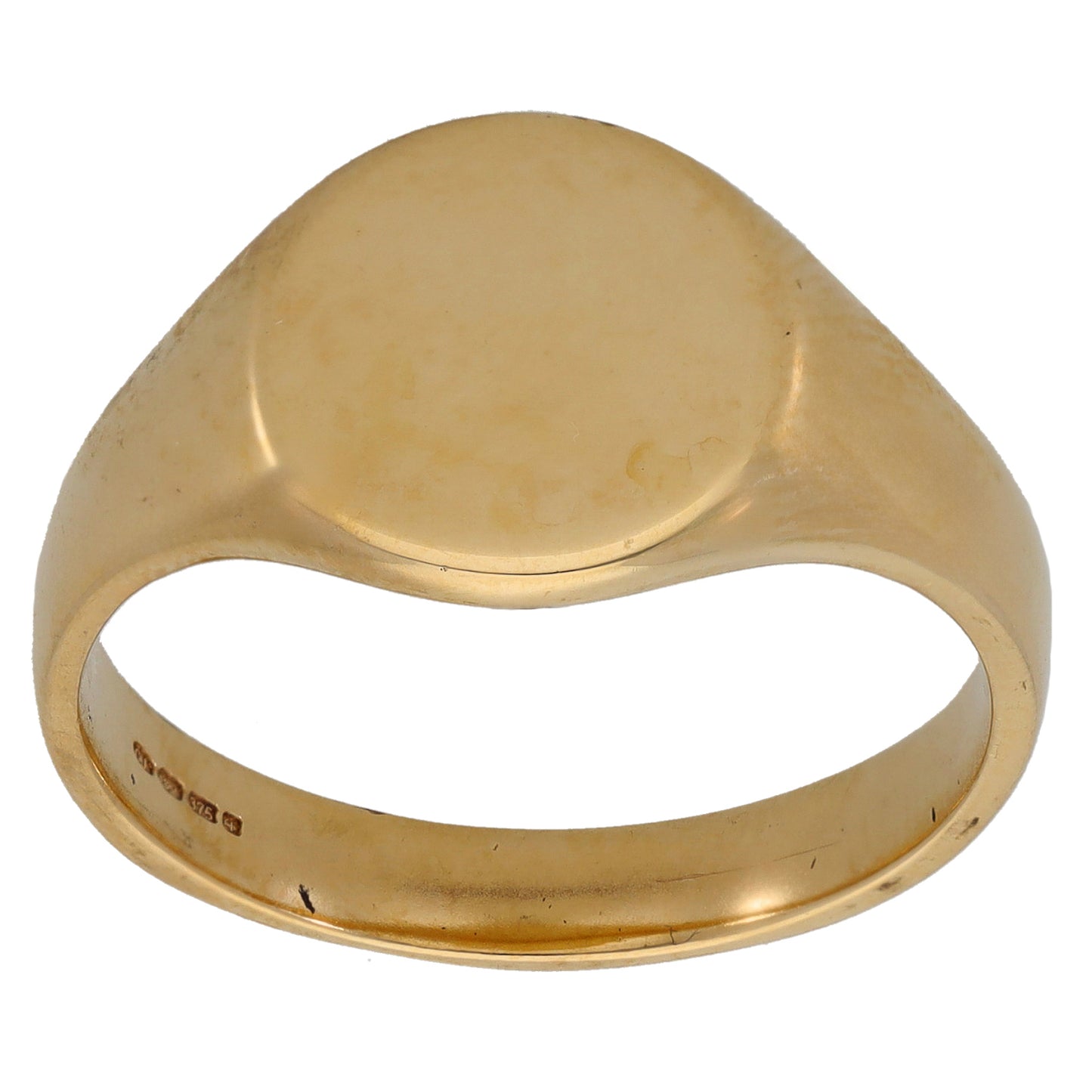 9ct Gold Plain Signet Ring Size X