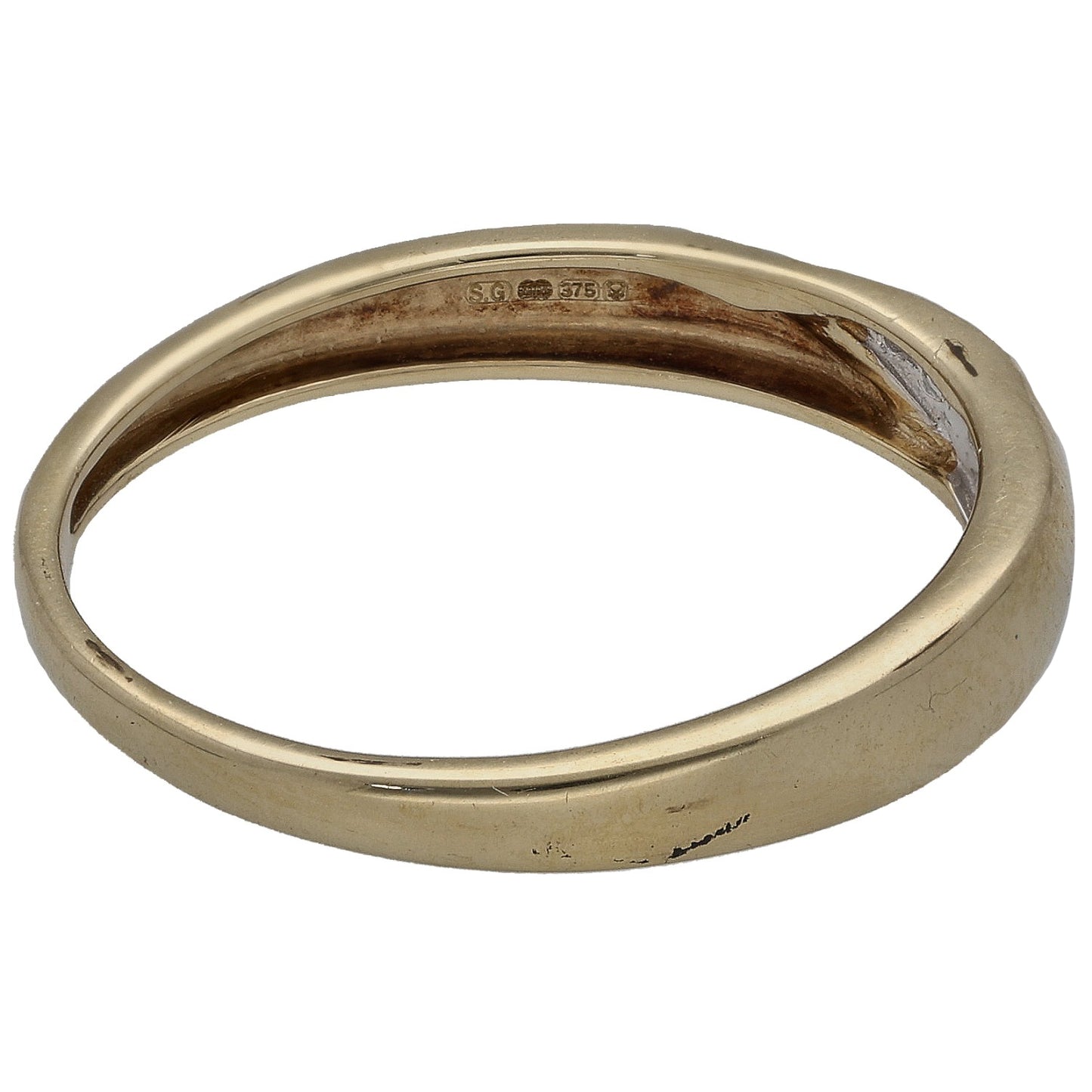 9ct Gold 0.05ct Diamond Alternative Ring Size S