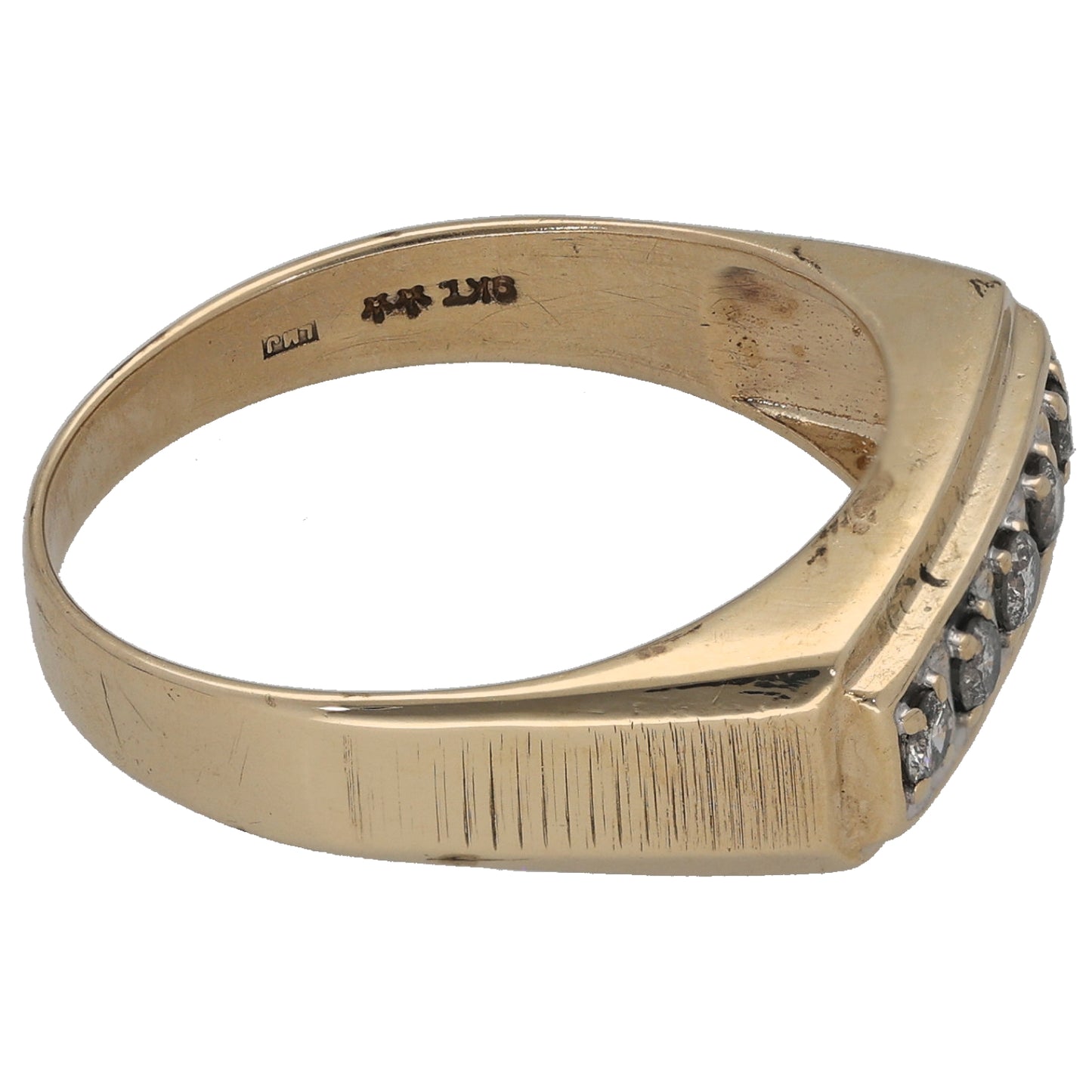 9ct Gold 0.25ct Diamond Half Eternity Ring Size T