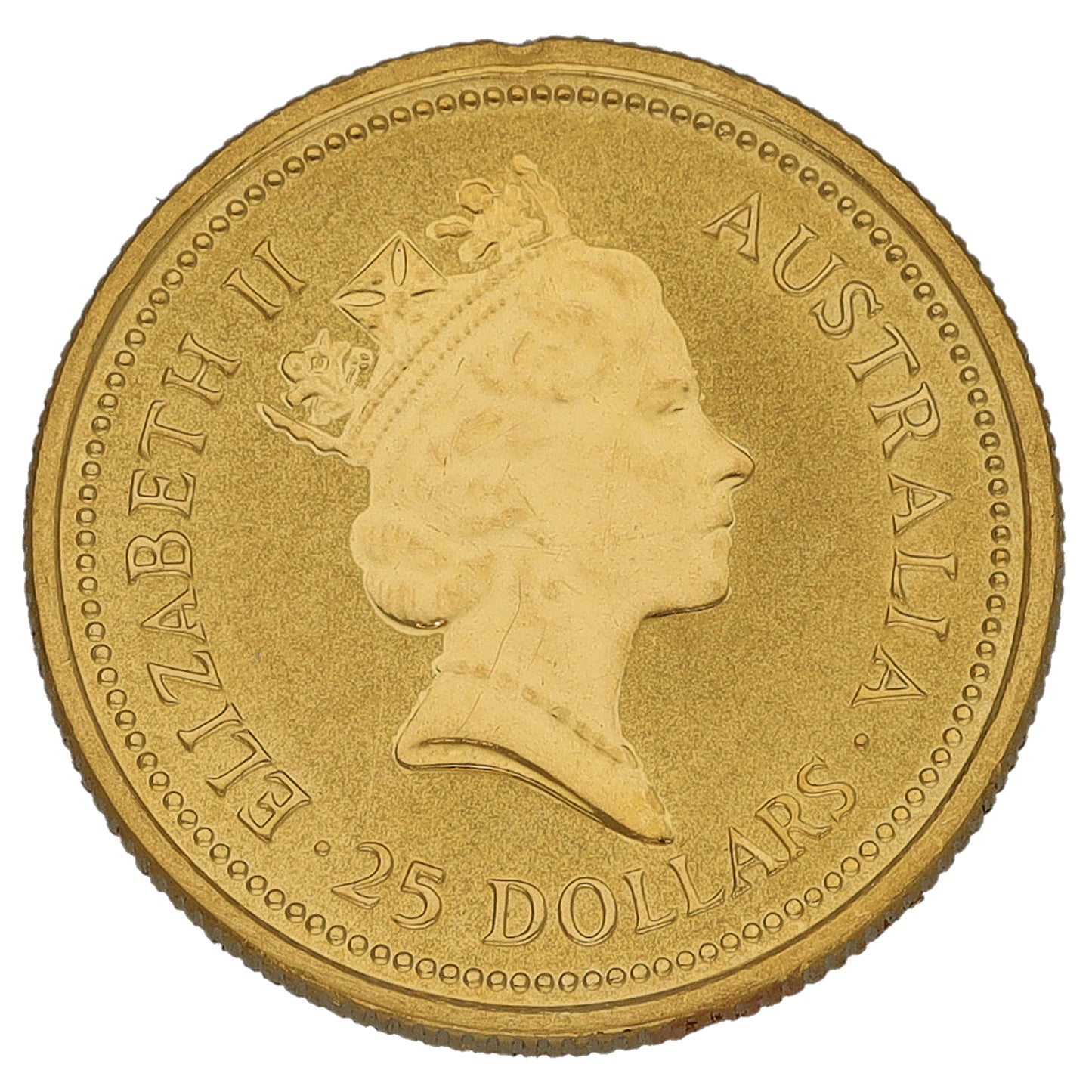 24ct Gold Australian Nugget 1/4 OZ Coin 1987