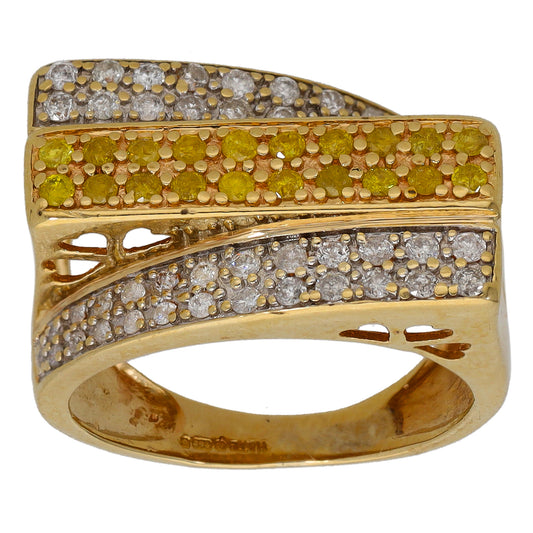 14ct Gold 0.59ct Diamond Dress/Cocktail Ring Size M