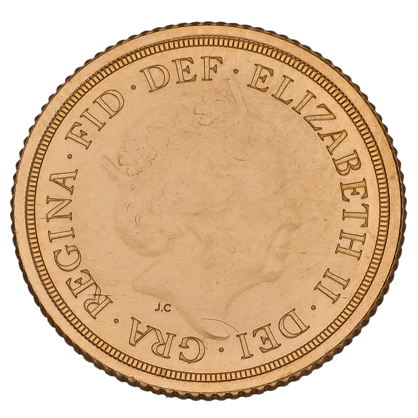 22ct Gold Queen Elizabeth II Half Sovereign Coin 2017